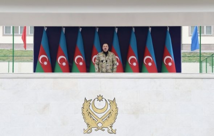 İlham Əliyev Hadrutda hərbi hissənin açılışında iştirak edib -