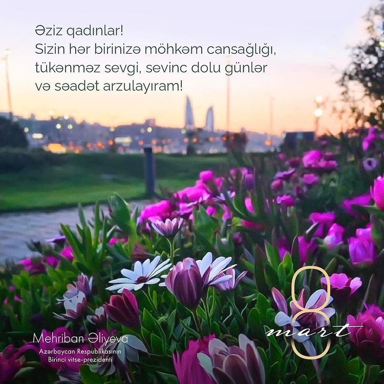 Mehriban Əliyeva xanımları təbrik edib