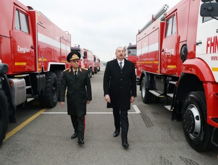 Prezident yeni alınmış xüsusi təyinatlı texnikalarla tanış olub -