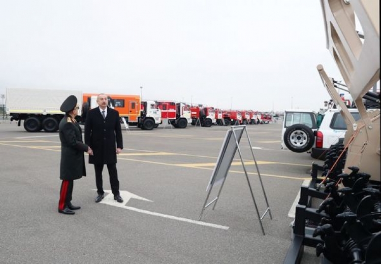 Prezident yeni alınmış xüsusi təyinatlı texnikalarla tanış olub -