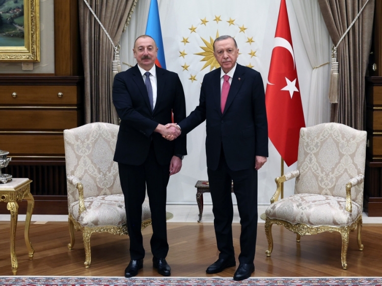 Prezident İlham Əliyev Rəcəb Tayyib Ərdoğanla görüşüb -