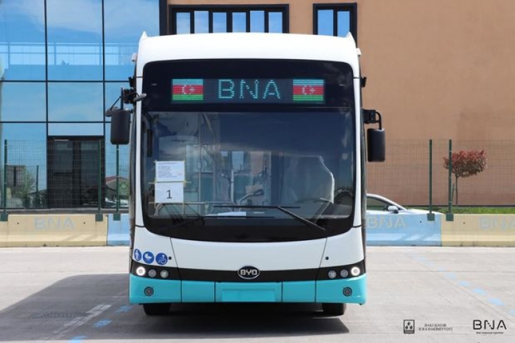 Bakıda ilk elektrik mühərrikli avtobus -