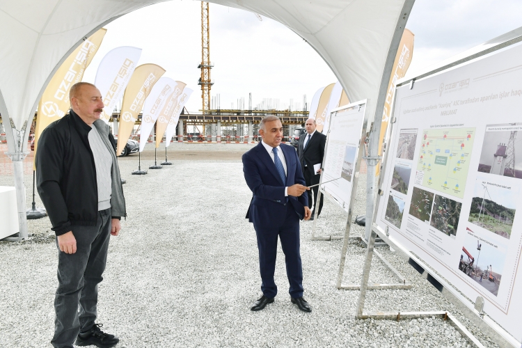 Prezident “Azərişıq” ASC-nin Ağdamda Rəqəmsal İdarəetmə Mərkəzi və Təlim-Tədris Kompleksinin təməlini qoyub -