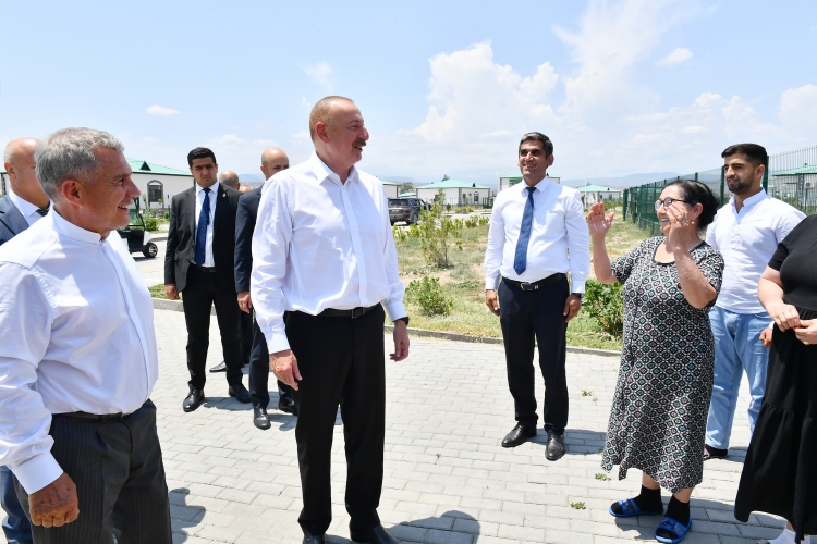 Azərbaycan Prezidenti və Tatarıstanın Rəisi Zəngilan rayonunun Ağalı kəndində olublar -