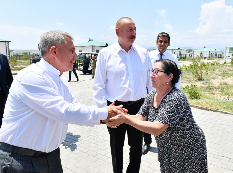 Azərbaycan Prezidenti və Tatarıstanın Rəisi Zəngilan rayonunun Ağalı kəndində olublar -