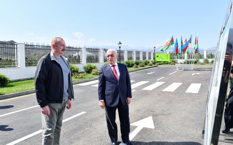 İlham Əliyev “Cahangirbəyli” Su Elektrik Stansiyasının açılışında iştirak edib -