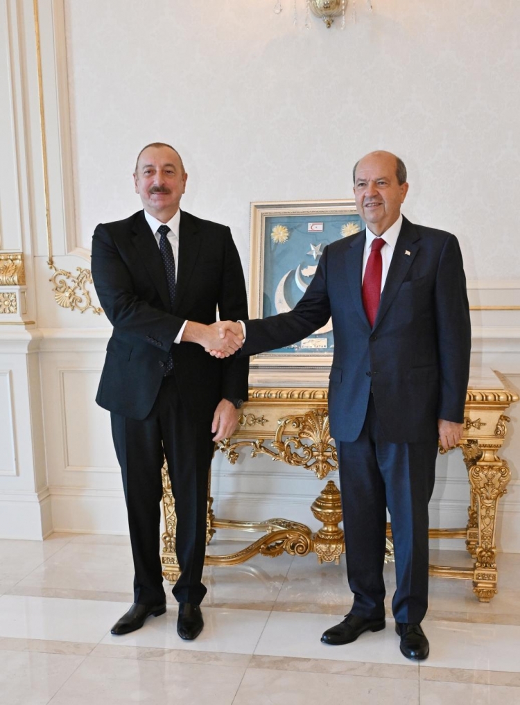 Prezident İlham Əliyev Şimali Kiprin Prezidentini qəbul edib -