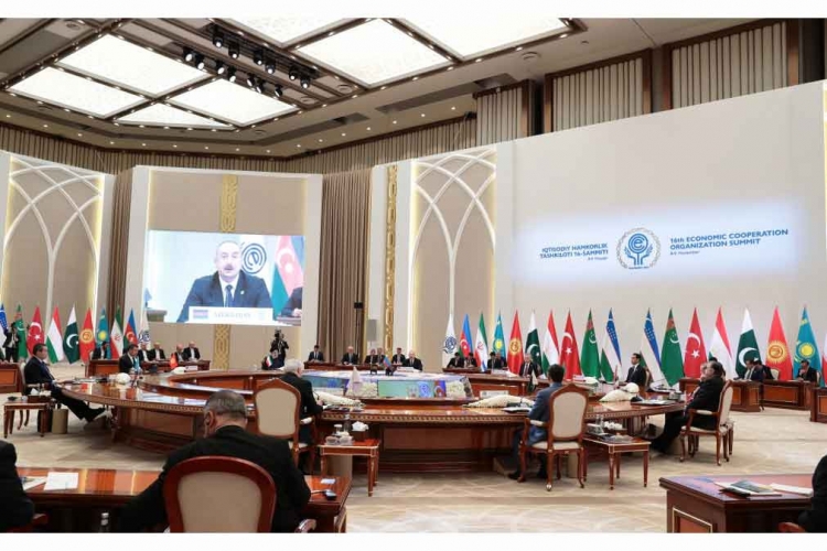 Daşkənddə ECO-nun 16-cı Zirvə toplantısı keçirilib, Prezident İlham Əliyev tədbirdə iştirak edib -