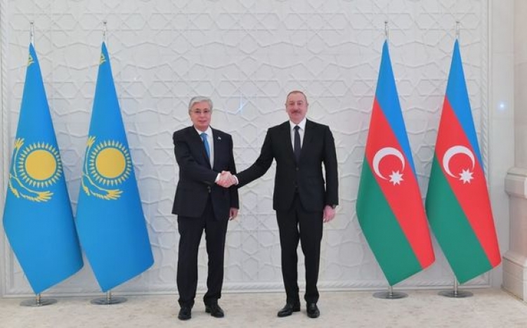 Qazaxıstan Prezidentinin rəsmi qarşılanma mərasimi olub