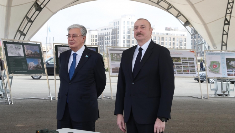 Qazaxıstan Prezidenti Füzuli şəhərinin Baş planı ilə tanış olub -