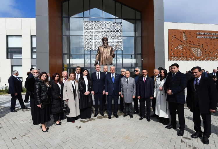 Azərbaycan və Qazaxıstan prezidentləri Füzulidə Kurmanqazı adına Uşaq Yaradıcılıq Mərkəzinin açılışında iştirak ediblər -