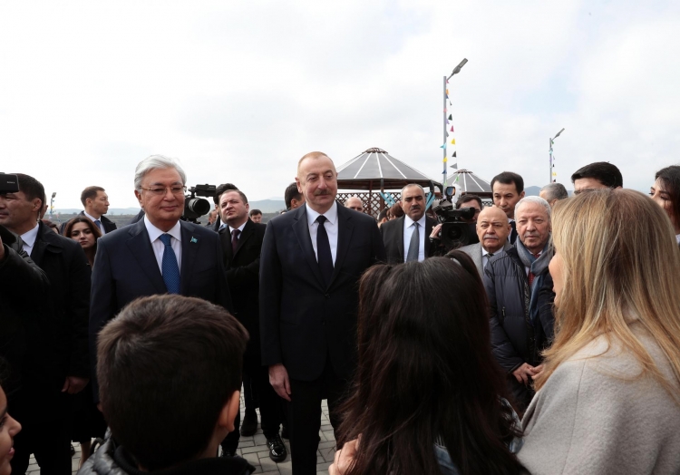 Azərbaycan və Qazaxıstan prezidentləri Füzulidə Kurmanqazı adına Uşaq Yaradıcılıq Mərkəzinin açılışında iştirak ediblər -