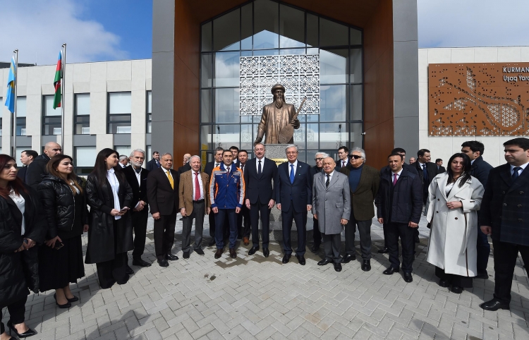 Azərbaycan və Qazaxıstan prezidentləri Füzulidə Kurmanqazı adına Uşaq Yaradıcılıq Mərkəzinin açılışında iştirak ediblər -