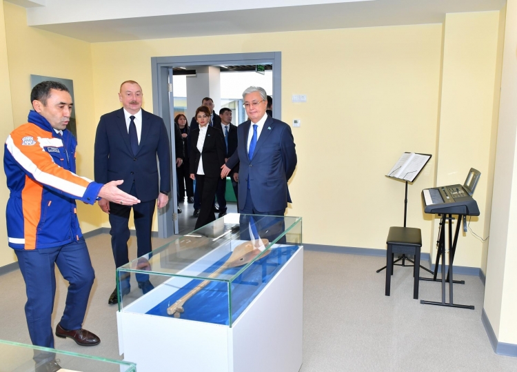 Azərbaycan və Qazaxıstan prezidentləri Füzulidə Kurmanqazı adına Uşaq Yaradıcılıq Mərkəzinin açılışında iştirak ediblər -