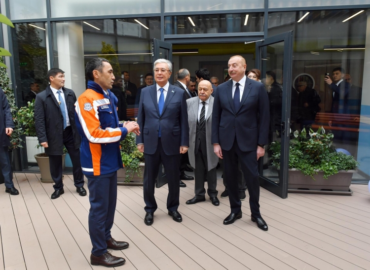 Azərbaycan və Qazaxıstan prezidentləri Füzulidə Kurmanqazı adına Uşaq Yaradıcılıq Mərkəzinin açılışında iştirak ediblər -