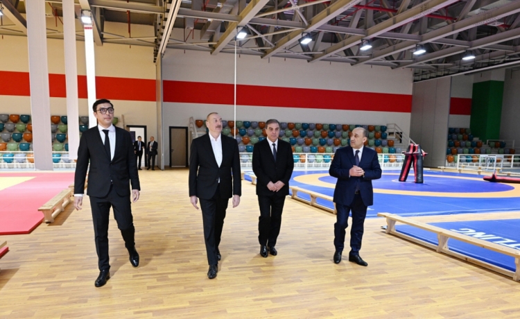 İlham Əliyev Gəncə İdman Sarayının açılışında iştirak edib