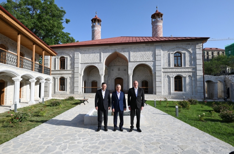 Azərbaycan, Özbəkistan və Qırğızıstan prezidentləri Şuşada gəziblər -