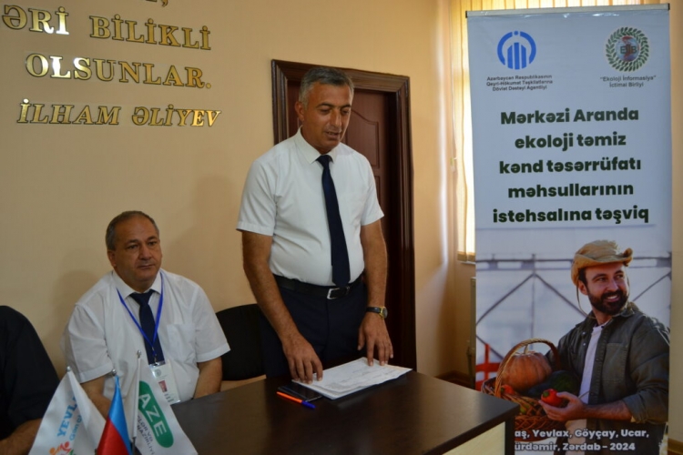 Yevlaxda fermerlərə ekoseminar keçirilib