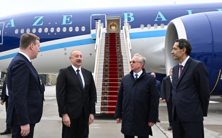 İlham Əliyev Rusiyaya səfər edib