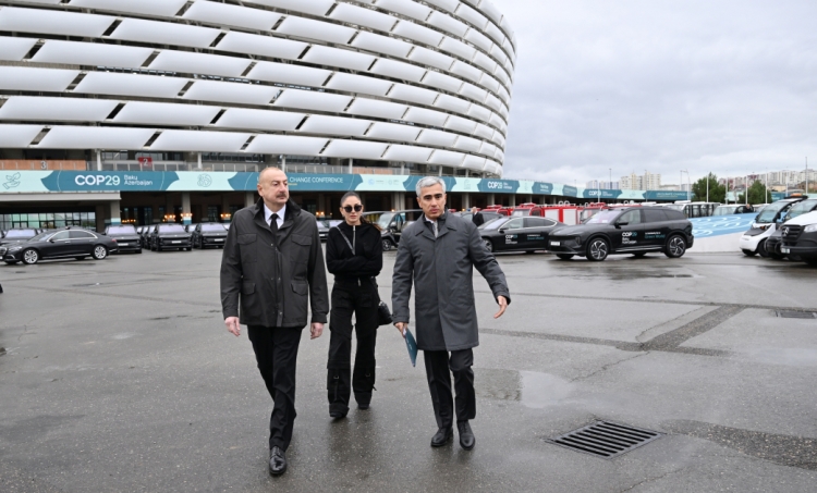 Prezident və birinci xanım Bakı Olimpiya Stadionunda olublar -