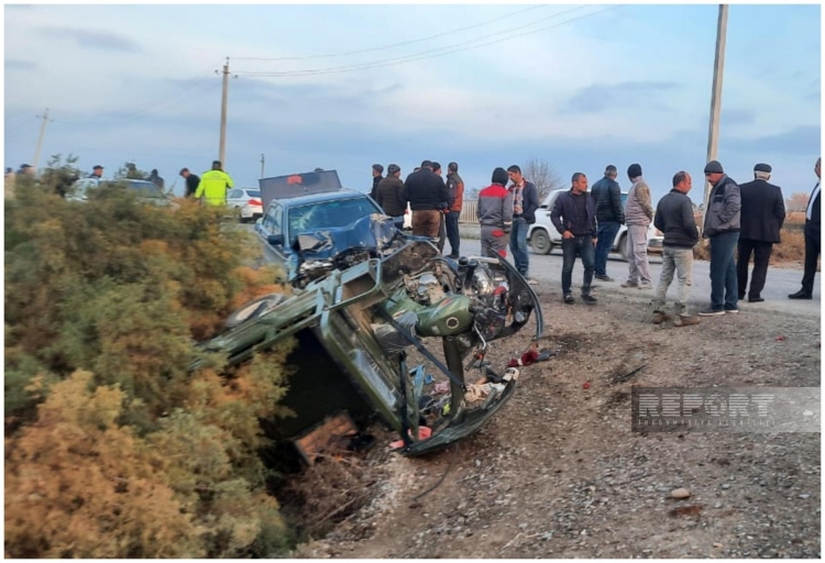 Kürdəmirdə ağır yol qəzası olub, ölən var