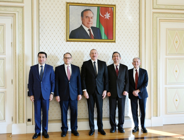İlham Əliyev Maykl Tuçini və Bernard Kaminetskini qəbul edib