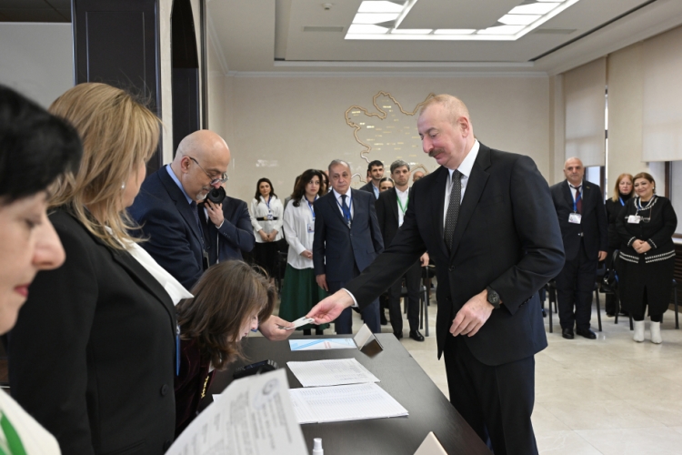 Prezident İlham Əliyev səs verib