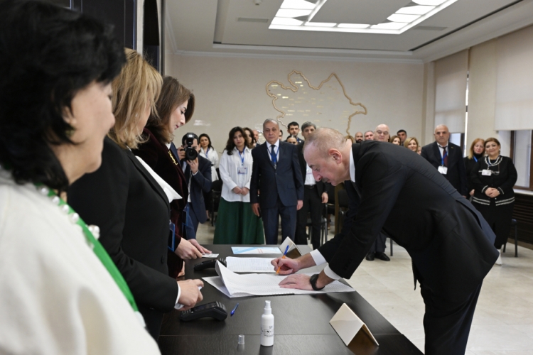 Prezident İlham Əliyev səs verib