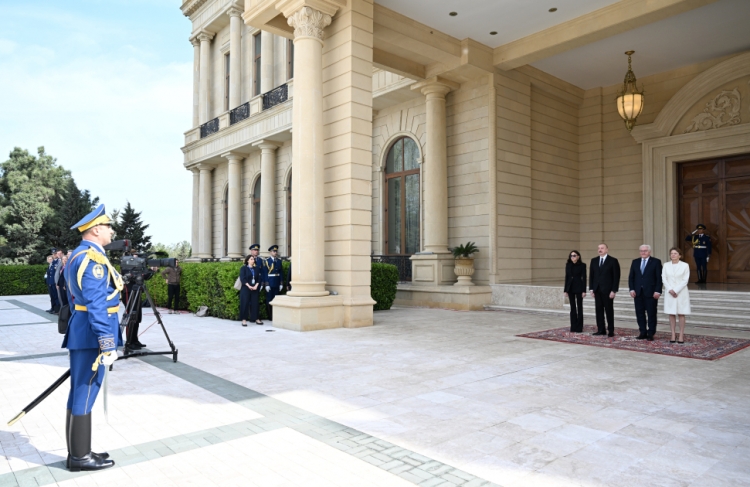 Almaniya Prezidentinin qarşılanma mərasimi olub -