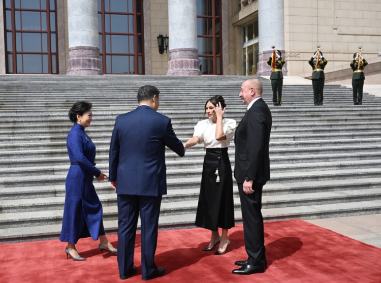 Azərbaycan Prezidentinin Çində rəsmi qarşılanma mərasimi olub