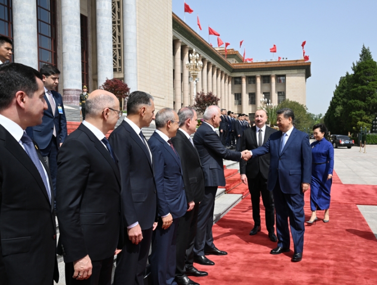 Azərbaycan Prezidentinin Çində rəsmi qarşılanma mərasimi olub