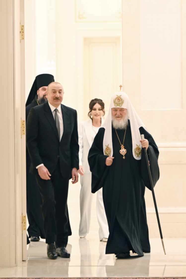 Prezident İlham Əliyev Moskvanın və Bütün Rusiyanın Patriarxı ilə görüşüb -