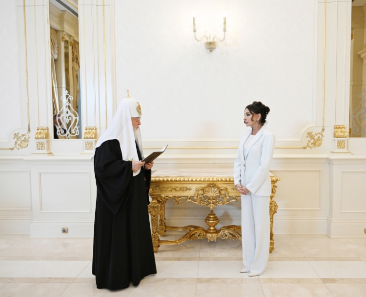 Prezident İlham Əliyev Moskvanın və Bütün Rusiyanın Patriarxı ilə görüşüb -