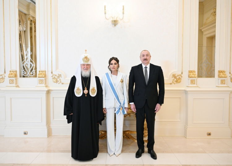 Prezident İlham Əliyev Moskvanın və Bütün Rusiyanın Patriarxı ilə görüşüb -