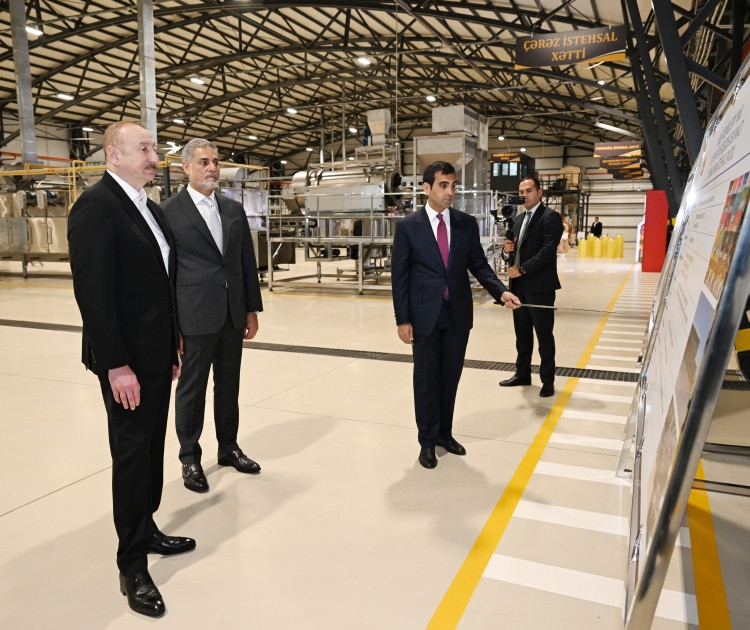 Prezident Bakıda zavod açılışında iştirak edib - FOTO
