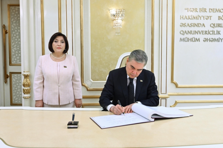 Sahibə Qafarova Türkmənistan Xalq Məsləhətinin sədri ilə görüşüb