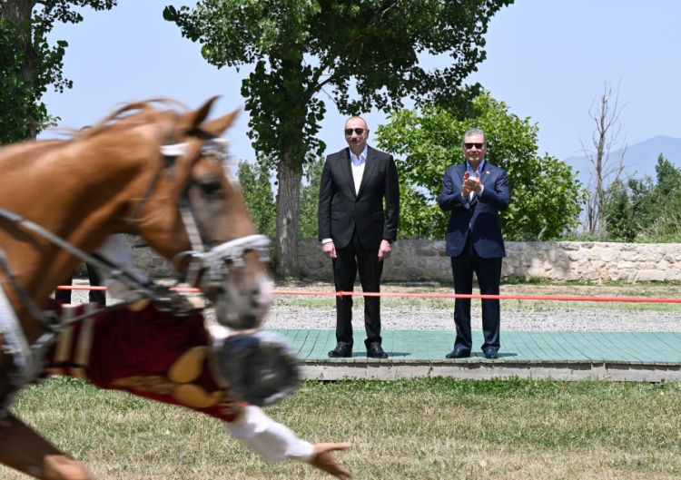 Berdiməhəmmədova Qarabağ atı hədiyyə edilib -