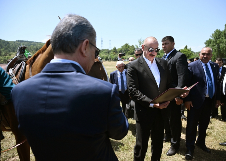 Berdiməhəmmədova Qarabağ atı hədiyyə edilib -