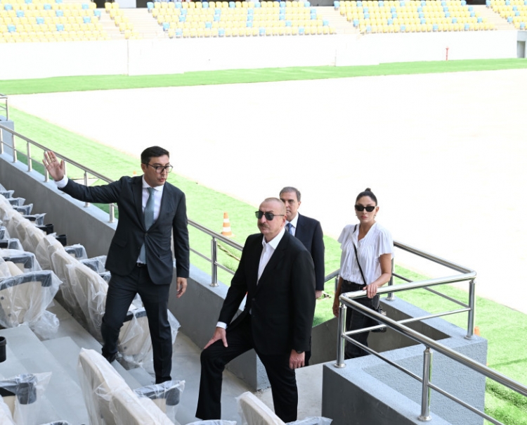 Gəncə şəhər stadionunun tikintisi davam edir