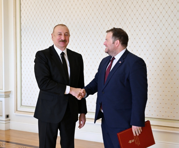 İlham Əliyev Stiven Doutini qəbul edib
