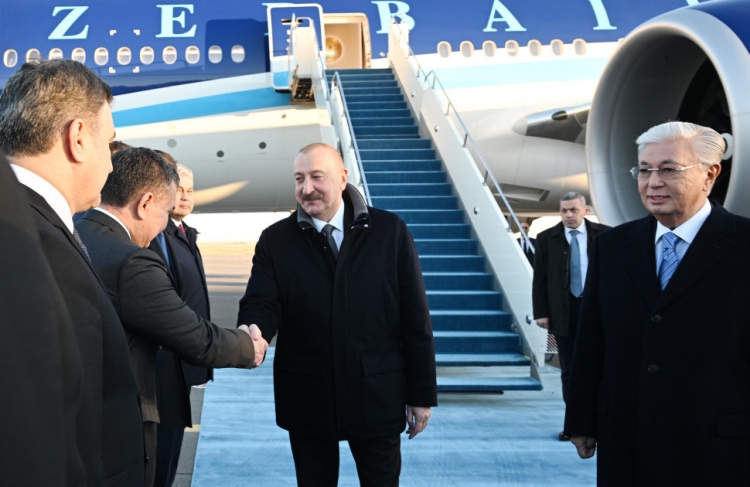 İlham Əliyev Qazaxıstana dövlət səfəri edib -