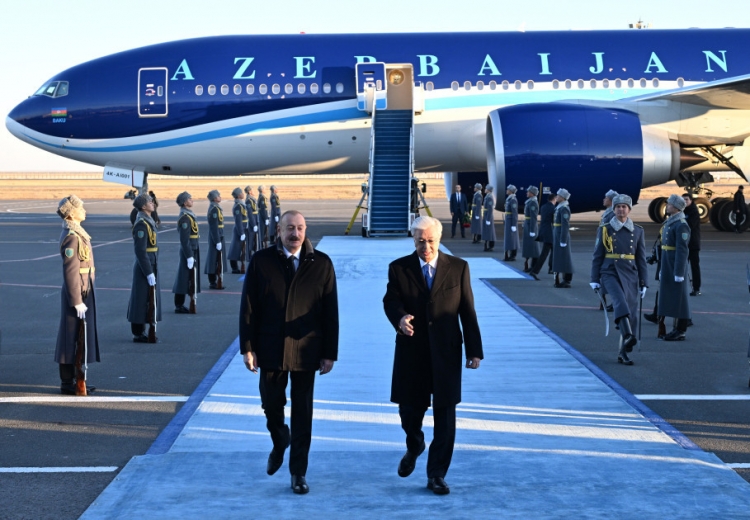 İlham Əliyev Qazaxıstana dövlət səfəri edib -