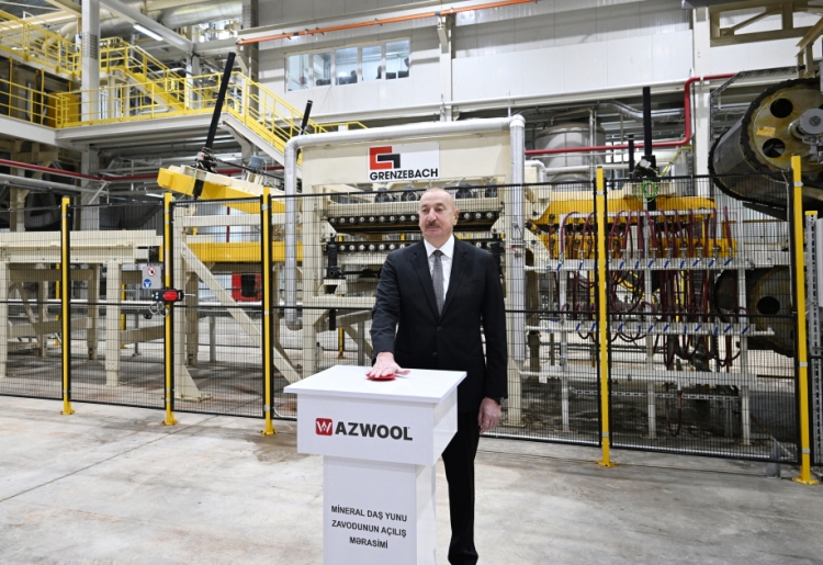 AZWOOL mineral daş yunu zavodunun açılışı olub -