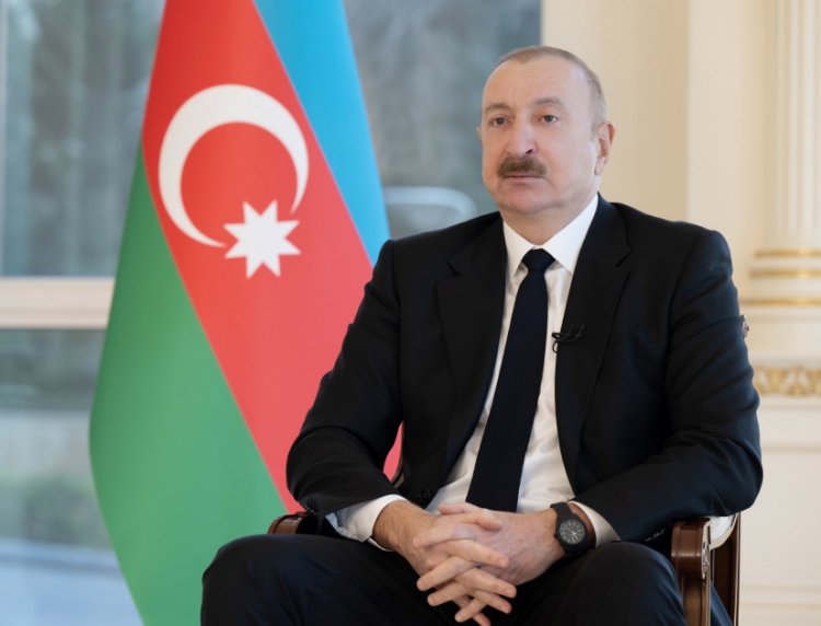 Prezident İlham Əliyev yerli televiziya kanallarına müsahibə verib -