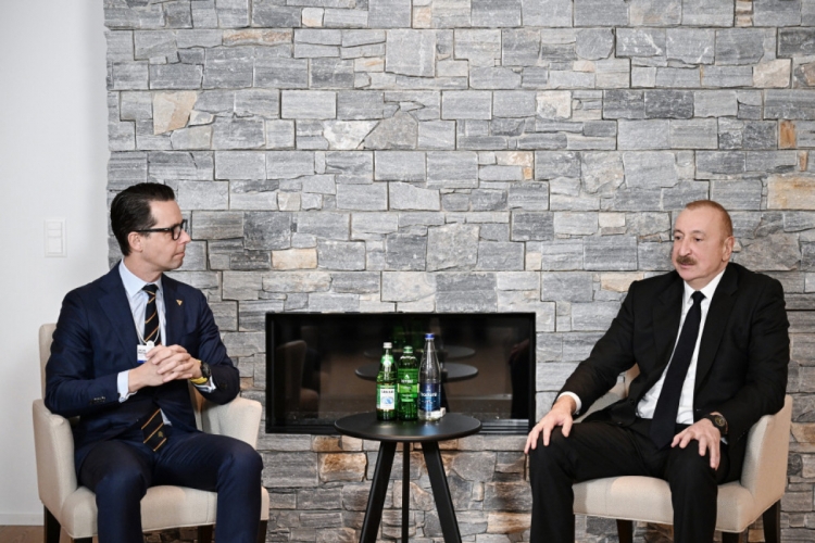 Prezident İlham Əliyev Davosda bir sıra görüş keçirib
