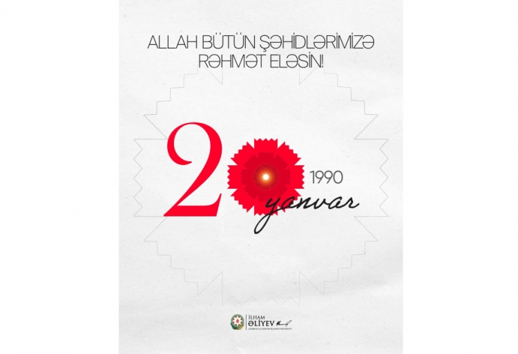 Prezident 20 Yanvar faciəsi ilə əlaqədar paylaşım edib