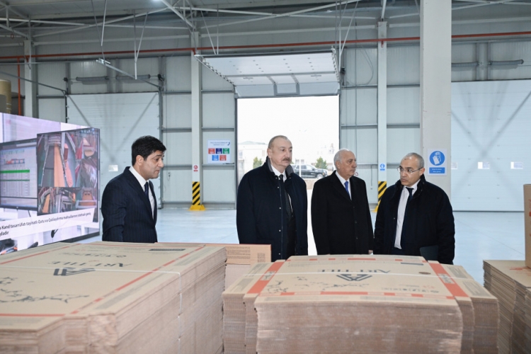 Sumqayıtda karton və qutu taralarının istehsalı müəssisəsinin açılışı olub