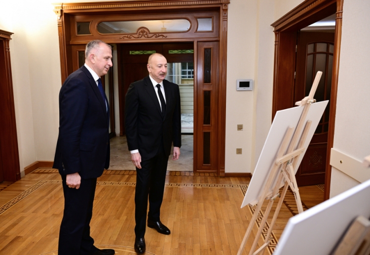 İlham Əliyev Gürcüstanın Azərbaycandakı səfirliyində olub -