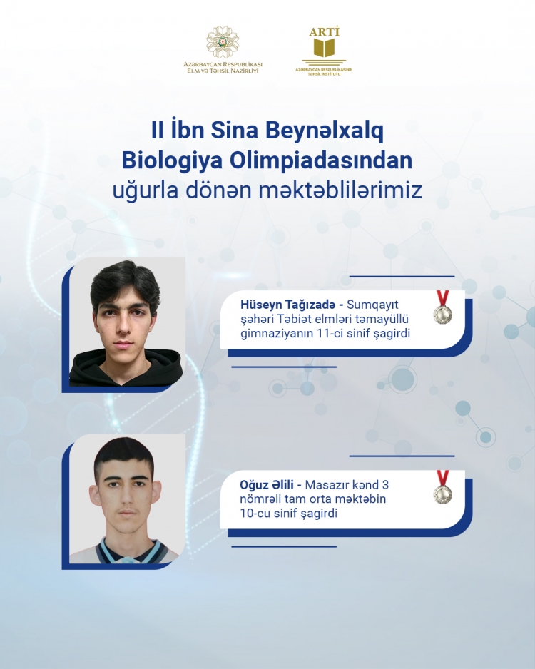 Şagirdlərimiz Beynəlxalq İbn Sina Olimpiadasında 8 medal qazanıblar